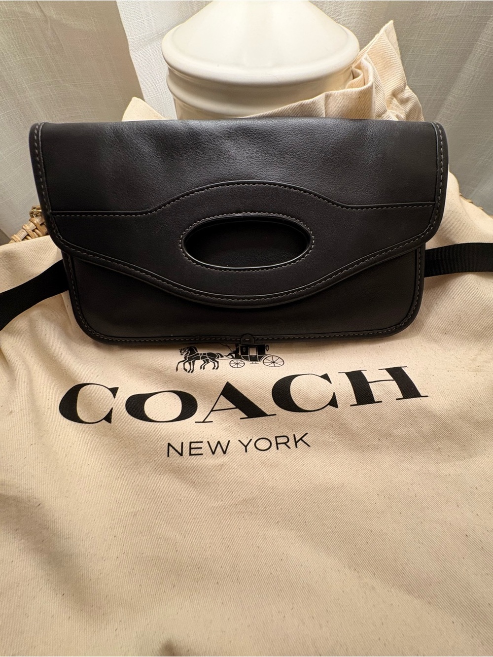 COACH Foldover Cut Out Clutch Crossbody - Picture 6 of 10